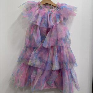 Kids Water Color Tulle Dress
